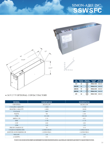 Model SSWSFC specifications